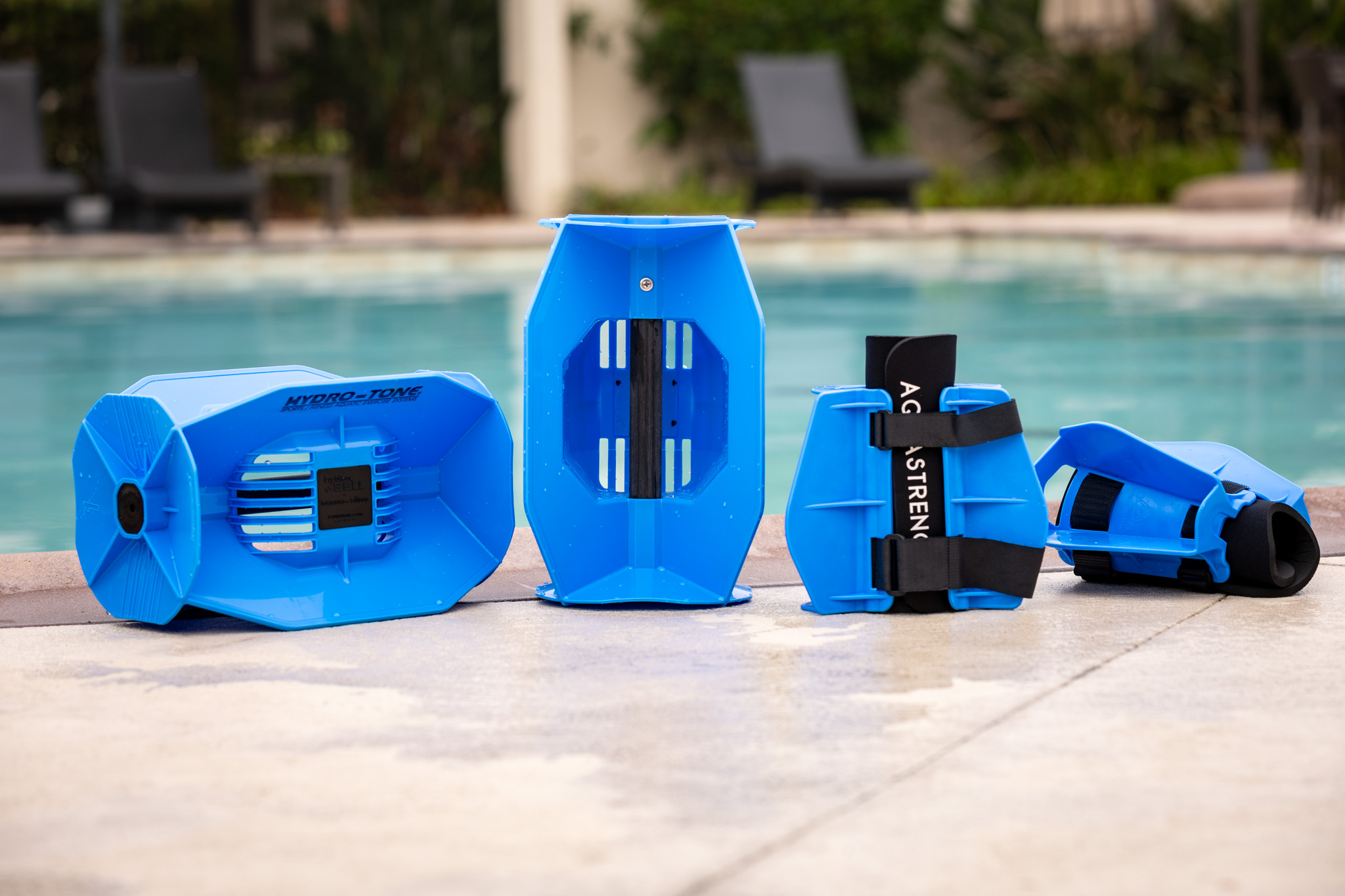 Hydro-Tone Hydro-Bell Aquatic Dumbbells – Set Of 2 For Water Aerobics, Resistance Training & Pool Workouts